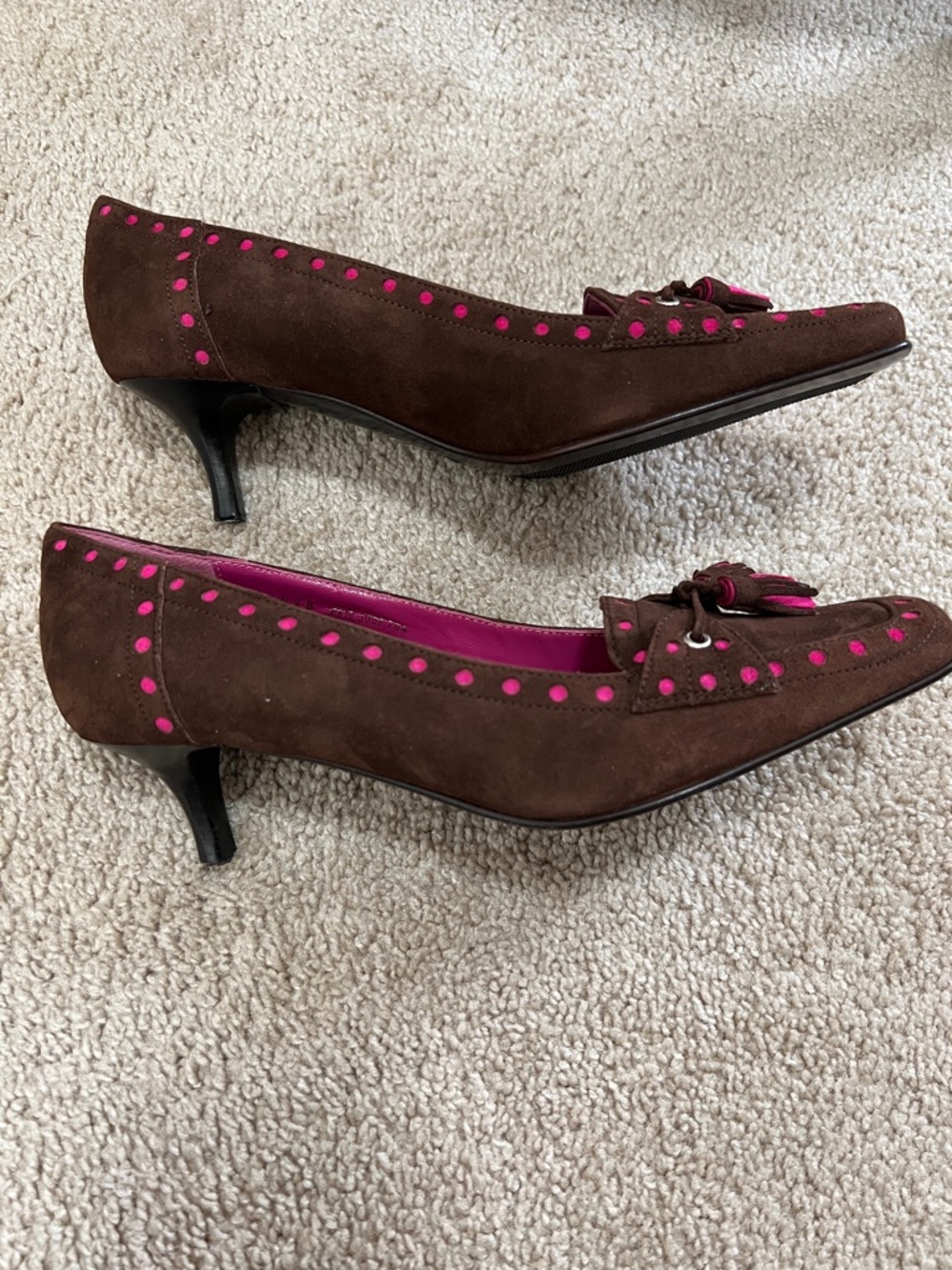 Coach Jude Kenia w Fushia Suede 6.5. Made in Italy - Picture 5 of 11